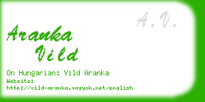 aranka vild business card